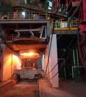 Piekarnik do rafinacji stopu żelaza do nisko- i średniowęglowego ferrochromu.